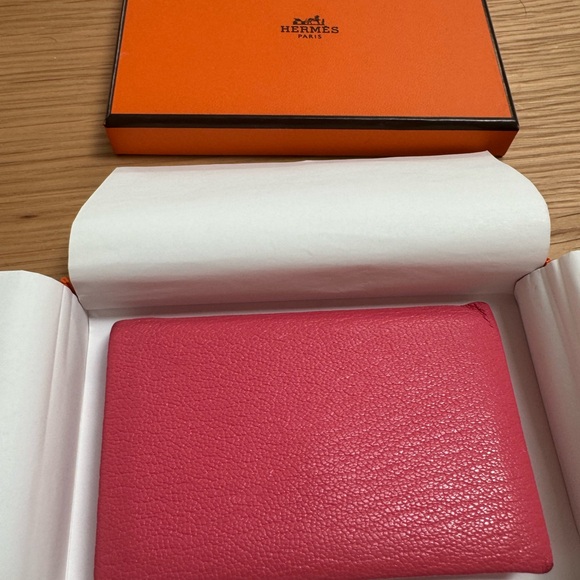 Hermes Calvi Leather Card Holder - Picture 1 of 7